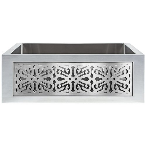 Linkasink Kitchen Farmhouse Sinks - C071-30-SS Stainless Steel Inset Apron Front Sink - Smooth Finish - PNL106 - Tribal